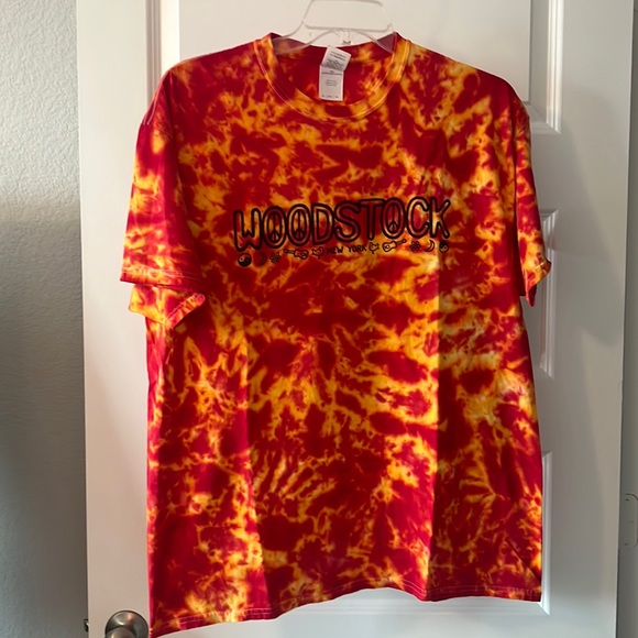 Gildan Other - VTG Woodstock tie dye shirt  XL red and yellow festival t shirt hippie indie